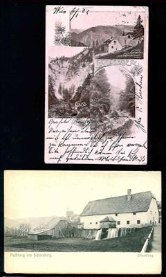 Partie AK NÖ meist Schneeberg, - Briefmarken und Ansichtskarten