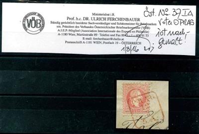 Ú - Österreich Nr. 37 I mit - Briefmarken und Ansichtskarten