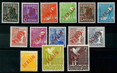 Berlin * - 1949 "BERLIN" Rot-Aufdruck Serie komplett, - Stamps