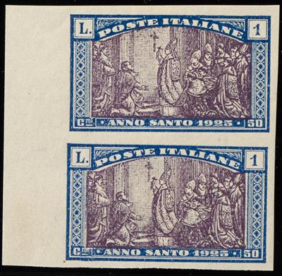 **/(*) - Italien 1925 Heiliges Jahr - Partie Probedrucke(Proofs) - meist ungezähnt, - Briefmarken und Ansichtskarten