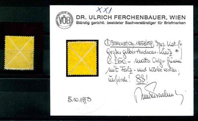(*) - Österr. Ausg. 1858 - großes gelbes Andreaskreuz, - Stamps
