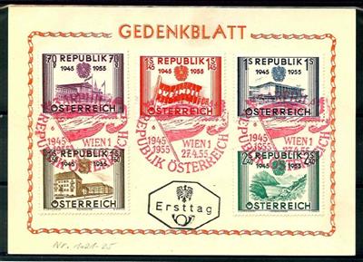 1955 Republik Österreich Ersttag - Francobolli