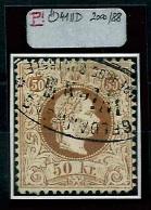 gestempelt - Österr. Nr. 41IID (Lz. 12) mit zartem teilstempel "GELDANWSG WIEN III, - Briefmarken und Ansichtskarten