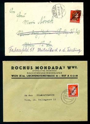 Österr. 1945 - 9 Winer Bedarfs-Ortsbrief verschiedener Postämter, - Stamps