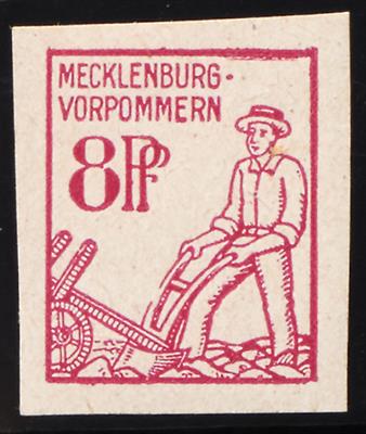 ** - Sowjetische Zone - Meckelnburg Vorpommern Nr. 11PII (Probedruck, - Briefmarken und Ansichtskarten