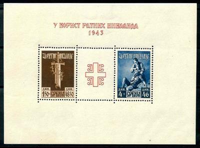 D. Besetzung Serbien ** - 1943 Block - Stamps