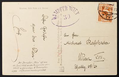 Österr. I. Rep. 5 Ansichtskarten mit Schiffs-Nebenstempeln BUDAPEST, - Stamps