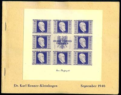 Originalmappe zum RENNERBLOCK, - Stamps