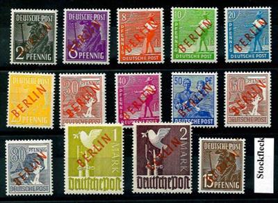 ** - Berlin Nr. 21/34 (Berlin Rot), - Stamps