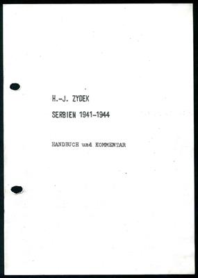 "D. Besetzung Serbien 1941-1944"Handbuch - Briefmarken und Ansichtskarten