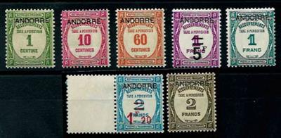 Andorra(Französische Post) * - Portomarken:1931/32 Serie - Francobolli