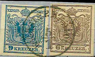 Briefstück - Österr. Ausg. 1850 - Abstempelungen Feldpost - "K. K. ÖST. F. P. KRAJOVA 5/1", - Známky