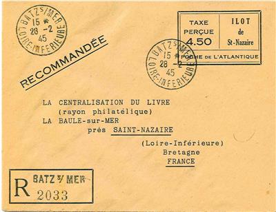 D. Bes. WK II - Frankreich - St. Nazaire - Ganzsachenumsch. - ehemals   MI Nr. U2, - Briefmarken und Ansichtskarten