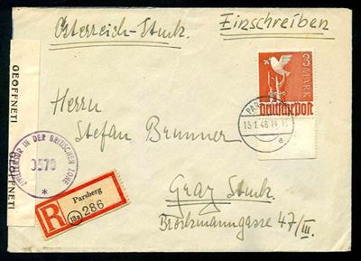 Deutschland All. Bes. Nr. 959/62 je auf Poststück, - Briefmarken und Ansichtskarten