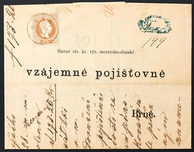 Österr. Nr. 39 II auf Reko - Brief aus 1882 mit gedruckter Adresse, - Francobolli