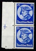 ** - D.Reich Nr. 481 im senkr. Paar vom linken Bogenrand, - Briefmarken und Ansichtskarten