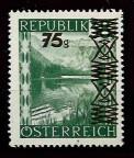 ** - Österr. Nr. 844c (75 Gr. auf 38Gr. steingrün - Briefmarken und Ansichtskarten