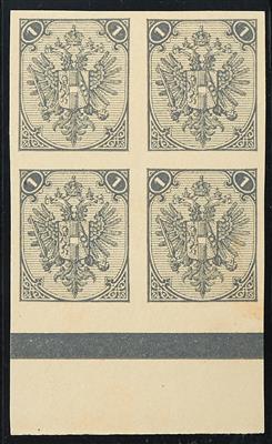 Bosnien (*) - 1895/99 BuchdruckBogenproben: 2 Kr. bis 25 Kr. dünnes weisses Papier ungezähnt, - Francobolli