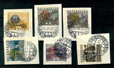 Briefstück - Österr. I. Rep. - Rotarier mit Sonderstempel auf 6 Briefstück, - Briefmarken und Ansichtskarten