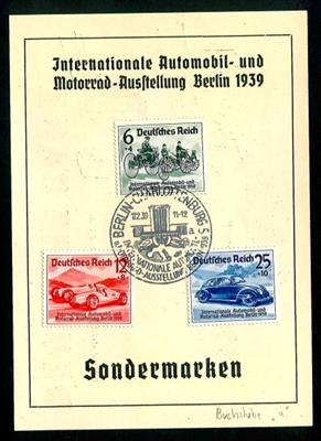 D.Reich 1939 "Internationale Automobil- und - Stamps