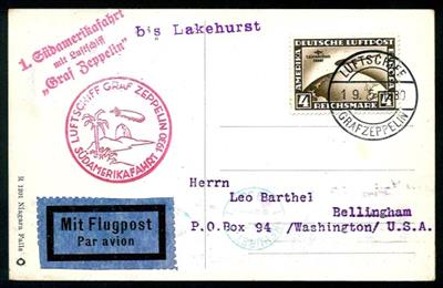 D.Reich Nr. 438/39 (Südamerikafahrt) auf - Briefmarken und Ansichtskarten