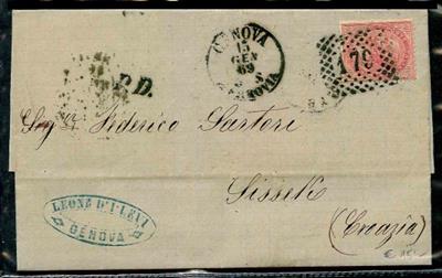 Italien 1868/70 - 12 Briefe mit - Francobolli