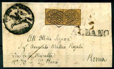 Italien Kirchenstaat 1852 Grossteil - Briefmarken und Ansichtskarten