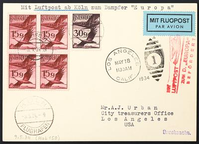 Katapult Österr. 1934 Dampfer "Bremen" vom 7.5.34 und Dampfer "Europa" vom 13.5., - Stamps