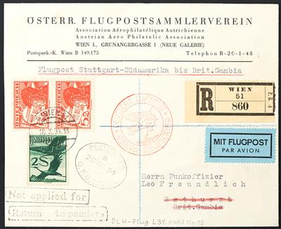 Katapult Österr. 1934 Katapultpost Südatlantik, - Briefmarken und Ansichtskarten