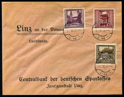 Österr. I. Rep. Partie ungelaufene Kuverts der Städte- Ausg. 1923, - Stamps
