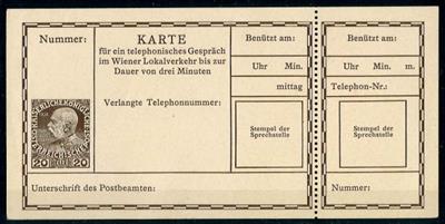 Poststück - Österr. Monarchie - Telephon - Briefmarken und Ansichtskarten