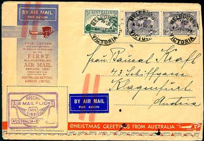 Australien 1931 Special Air Mail Flight Australia-England, - Stamps