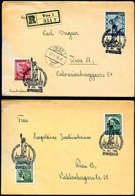 Poststück - Partie Belege Österr. II. Rep., - Briefmarken und Ansichtskarten
