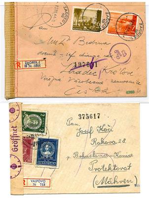 Poststück - Kroatien 1941/1944 - 10 Bedarfsbriefe über die OKW - Zensur in Wien, - Briefmarken und Ansichtskarten