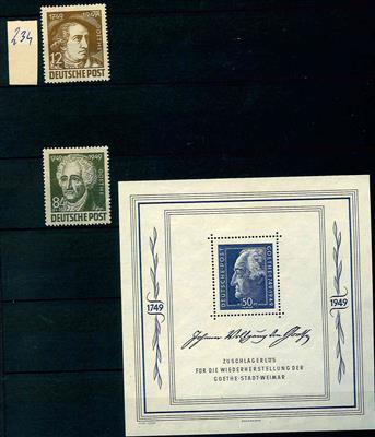 **/*/gestempelt - Partie DDR und Sowjet. Zone, - Briefmarken und Ansichtskarten