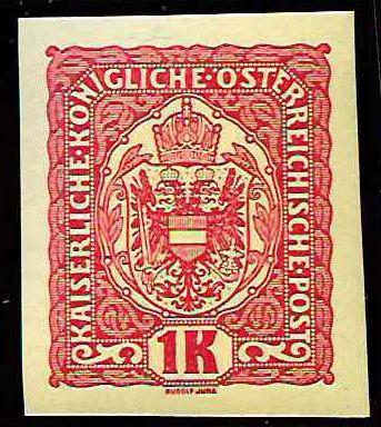 ** - Österr. Nr. 199U (1 Krone - Stamps
