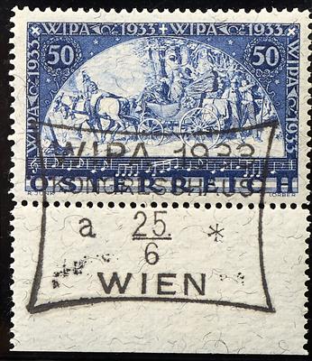 ö gestempelt - 1933 "WIPA"Marke Faserpapier, - Stamps