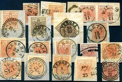 Briefstück/gestempelt - Lombardei Ausgabe 1850, - Francobolli