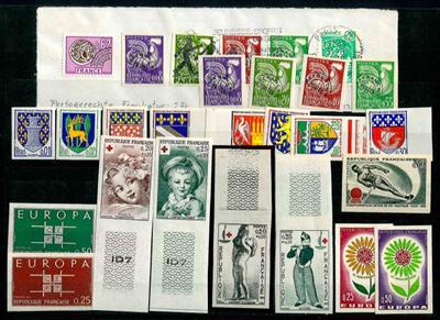 Europa Frankreich ** - 1941/71 Partie ungezähnte Ausgaben, - Briefmarken und Ansichtskarten