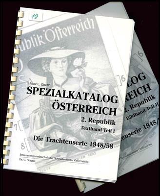 Literatur: Gindl - Plattenfehlerkatalog Trachtenserie Bild - und Textband, - Briefmarken und Ansichtskarten
