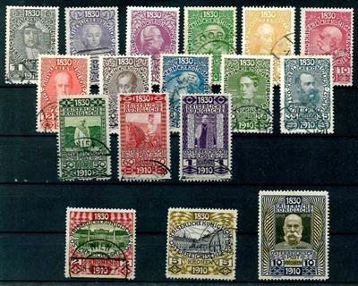 . - Österreich 1910 kompletter Satz bis 5 K gestempelt 10K*, - Briefmarken und Ansichtskarten