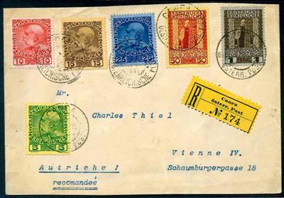 Österr. Post auf Kreta - Nr. 17/22 auf Satz - Rekobrief von CANEA nach Wien, - Briefmarken und Ansichtskarten