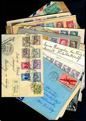 Partie Belege Europa und USA -dabei div. aus 1945/1946 wie zensur. Post aus Frankreich nach Wien, - Stamps