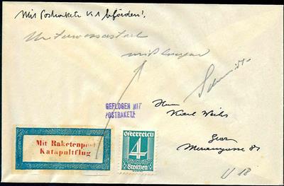 Schmiedl - Raketenpost: Unterwasser - Katapultrakete UK 1 aus 1933, - Stamps