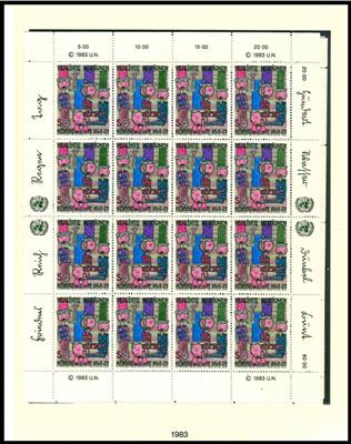 **/gestempelt - Sammlung UNO Wien 1979/2001 - ** und gestempelt gesammelt- auch Kleinbögen, - Briefmarken