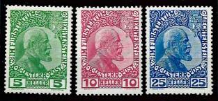 ** - Liechtenstein Nr. 1x/3X (Kreidepapier), - Briefmarken