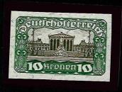 ** - Österr. Nr. 290U (10 Kronen - Stamps