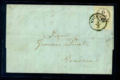 gestempelt/Poststück/Briefstück - Österr. Monarchie/Lombardei - kl. Partie Stempelmarken - stark unterschiedl. Erh., - Stamps