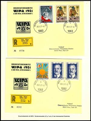 Motiv WIPA 1981 reichhaltige Sammlung Sonderbelege Ganzsachen etc. Österreich und diverse Länder, - Briefmarken