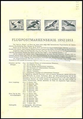 Österr. - Partie Schwarzdrucke ab ca. 1953 u.a. mit 3S/10S aus Flug 1950/53, - Známky